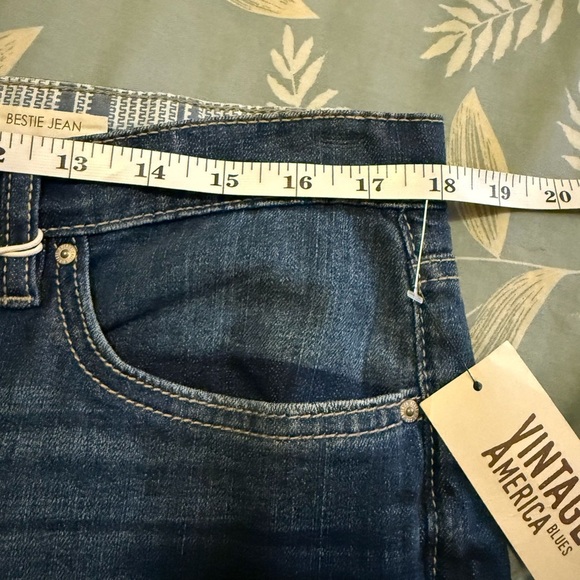 Vintage America Deep Indigo Straight Leg Jeans Size 12/31 - Picture 10 of 11